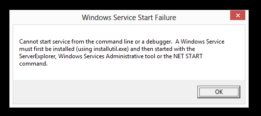 Windows Service Start Failure