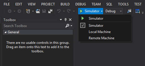 Visual Studio 2012 - Debug In Simulator